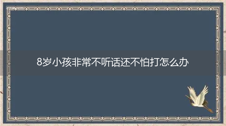 8岁小孩非常不听话还不怕打怎么办