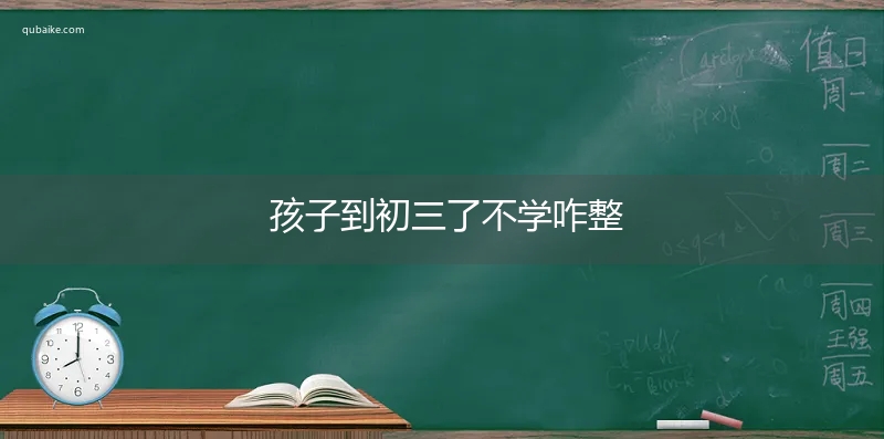 孩子到初三了不学咋整