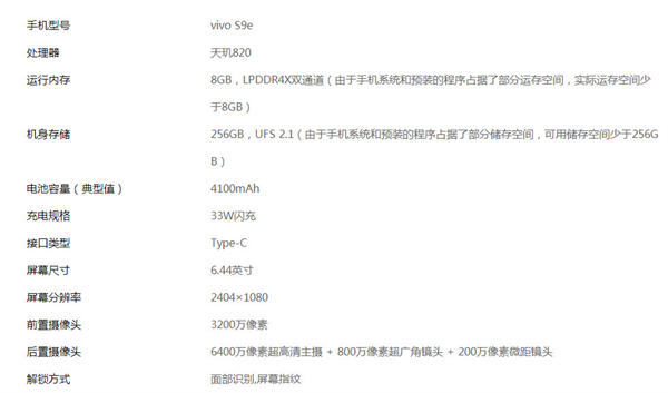 vivos9e充电速度快吗,vivos9e参数配置一览