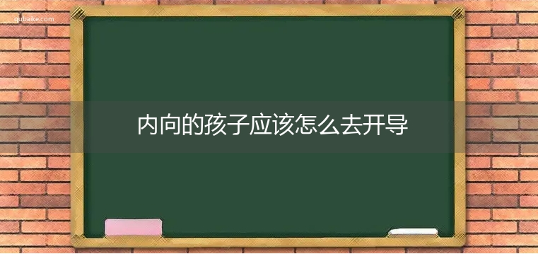 内向的孩子应该怎么去开导