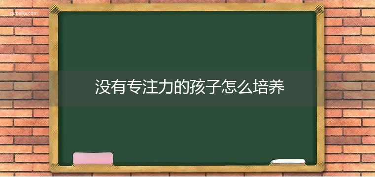 没有专注力的孩子怎么培养