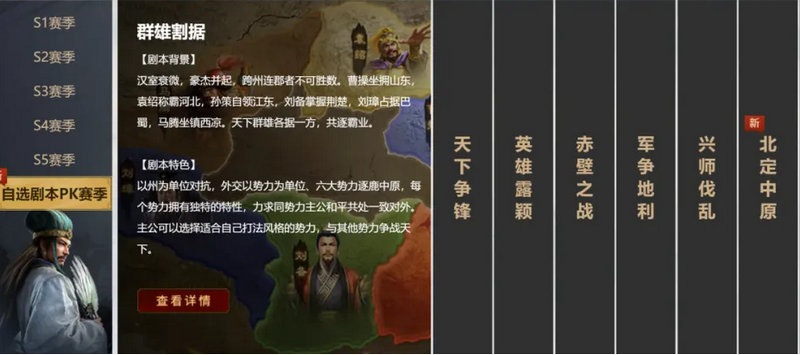 三国志战略版群雄逐鹿剧本说明