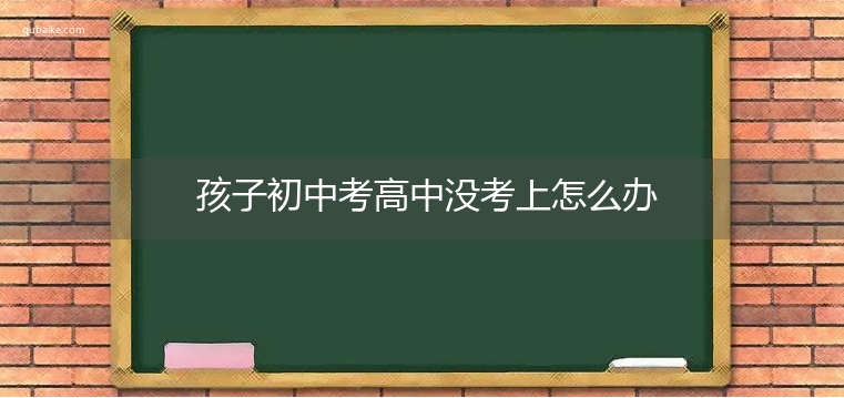 孩子初中考高中没考上怎么办