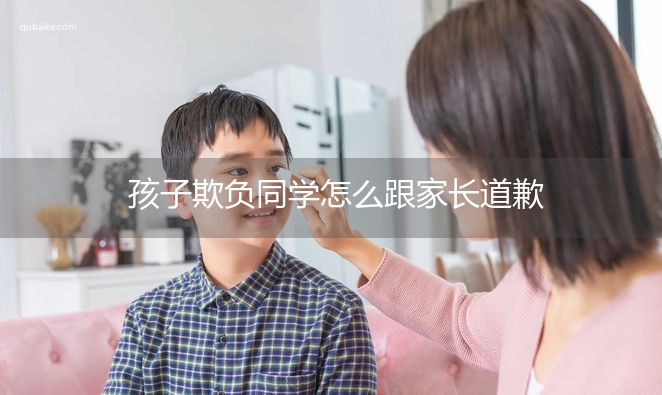 孩子欺负同学怎么跟家长道歉