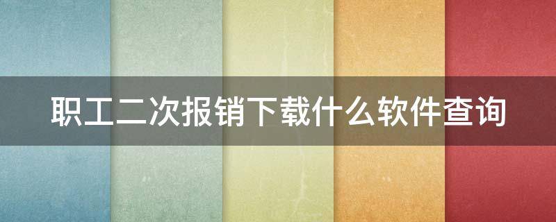 职工二次报销下载什么软件查询