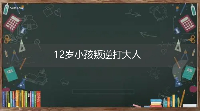 12岁小孩叛逆打大人