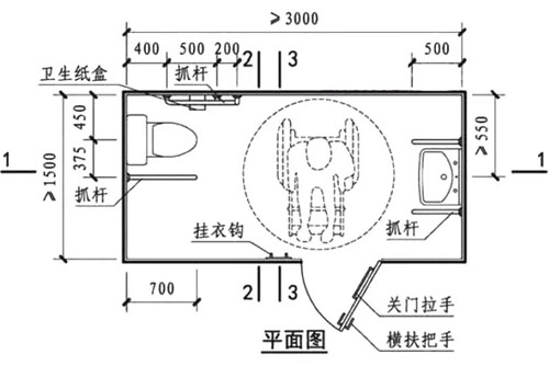 无障碍卫生间标准尺寸是多少