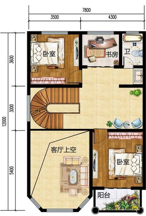 占地90平方三层自建房设计图片外观简约大气室内功能齐全