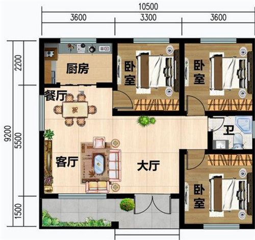 9×10米农村自建房平面图 小户型这样设计才实用