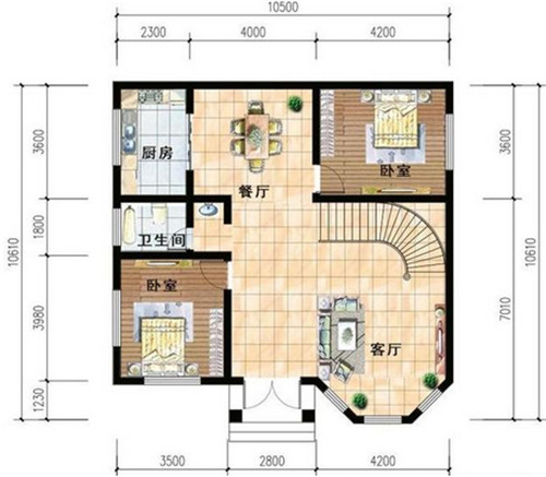 3款二层农村自建房效果图 设计简单实用还不贵