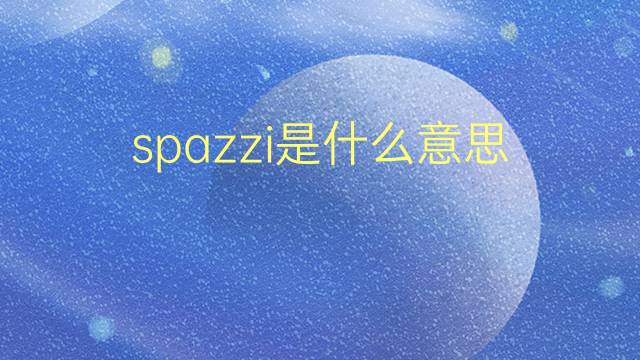 spazzi是什么意思 spazzi的翻译、读音、例句、中文解释