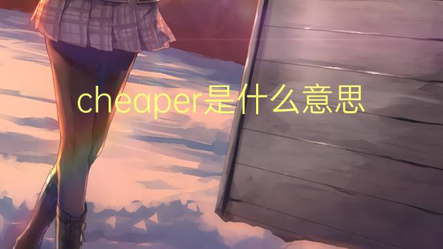 cheaper是什么意思 cheaper的翻译、读音、例句、中文解释