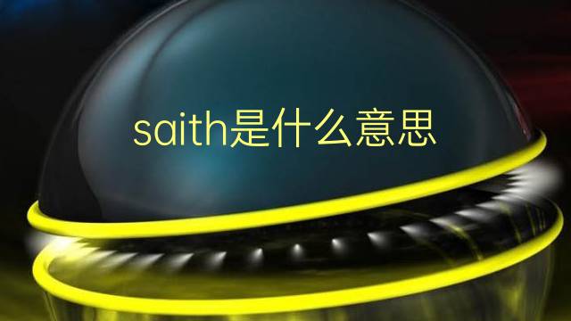 saith是什么意思 saith的翻译、读音、例句、中文解释