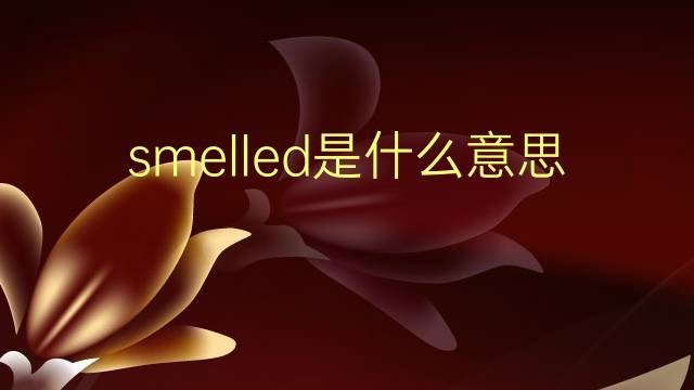 smelled是什么意思 smelled的翻译、读音、例句、中文解释