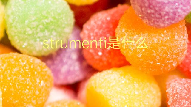 strumenti是什么意思 strumenti的翻译、读音、例句、中文解释