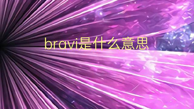 bravi是什么意思 bravi的翻译、读音、例句、中文解释