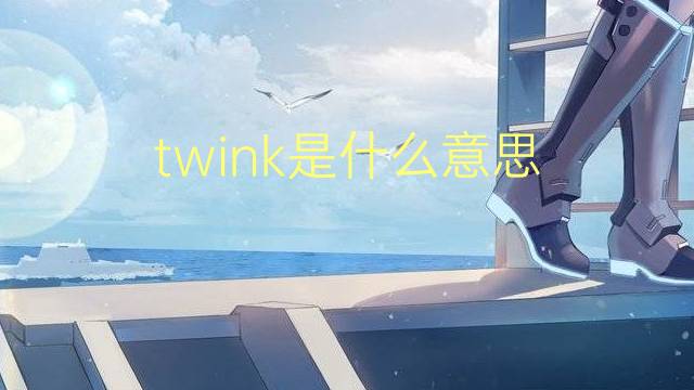 twink是什么意思 twink的翻译、读音、例句、中文解释