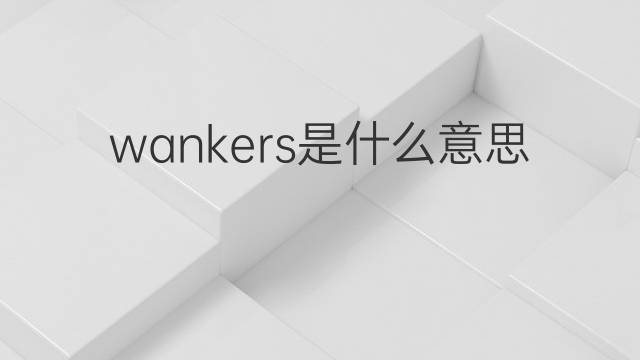 wankers是什么意思 wankers的翻译、读音、例句、中文解释