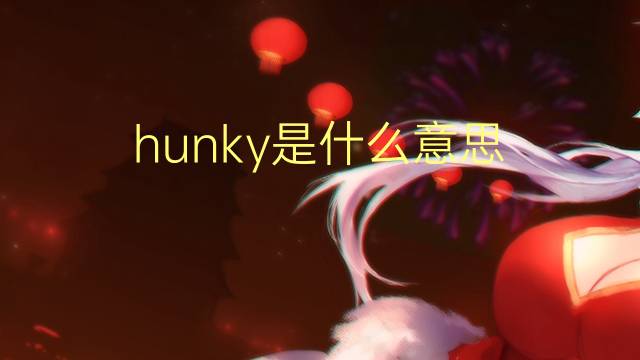 hunky是什么意思 hunky的翻译、读音、例句、中文解释