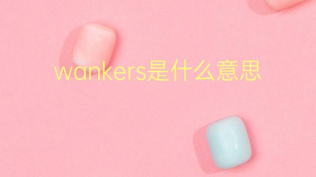 wankers是什么意思 wankers的翻译、读音、例句、中文解释