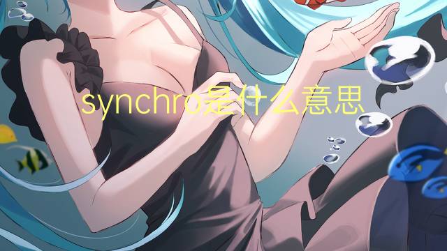 synchro是什么意思 synchro的翻译、读音、例句、中文解释