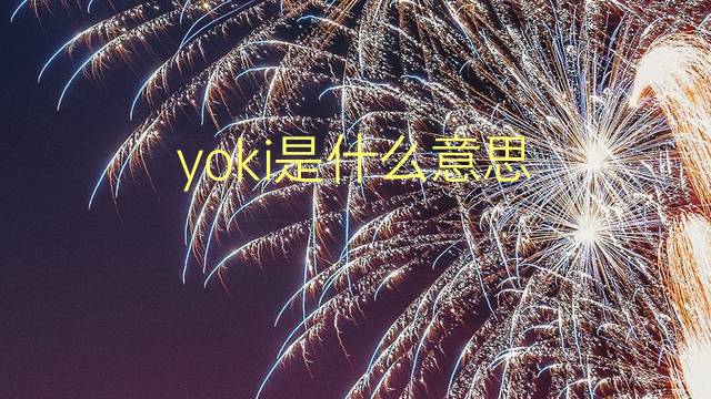 yoki是什么意思 英文名yoki的翻译、发音、来源