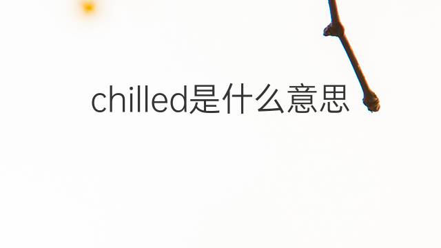 chilled是什么意思 chilled的翻译、读音、例句、中文解释