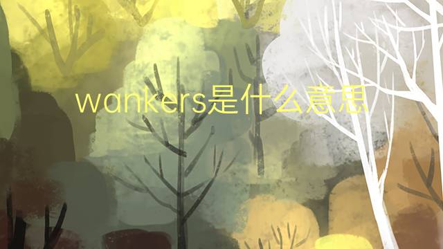 wankers是什么意思 wankers的翻译、读音、例句、中文解释