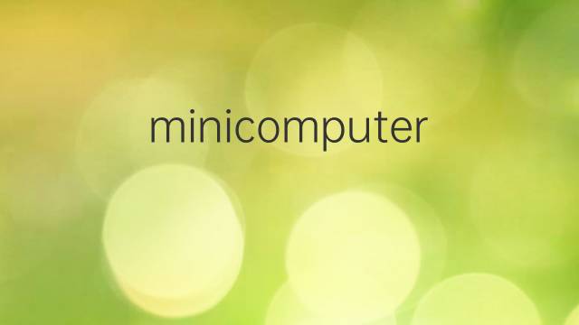 minicomputer是什么意思 minicomputer的翻译、读音、例句、中文解释