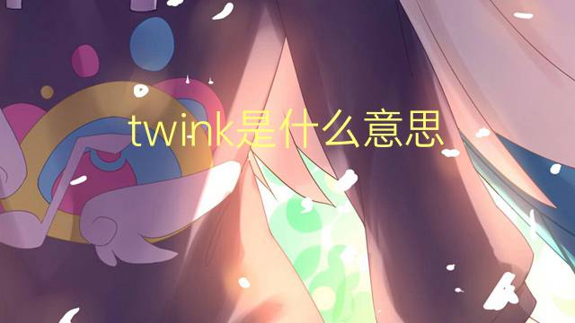 twink是什么意思 twink的翻译、读音、例句、中文解释