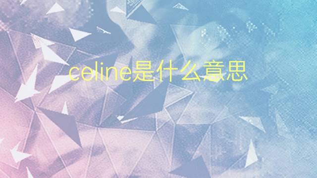 celine是什么意思 celine的翻译、读音、例句、中文解释