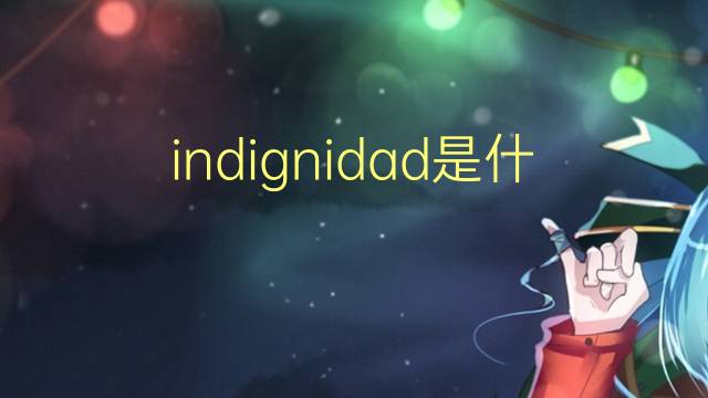 indignidad是什么意思 indignidad的翻译、读音、例句、中文解释