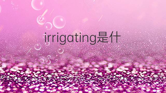 irrigating是什么意思 irrigating的翻译、读音、例句、中文解释