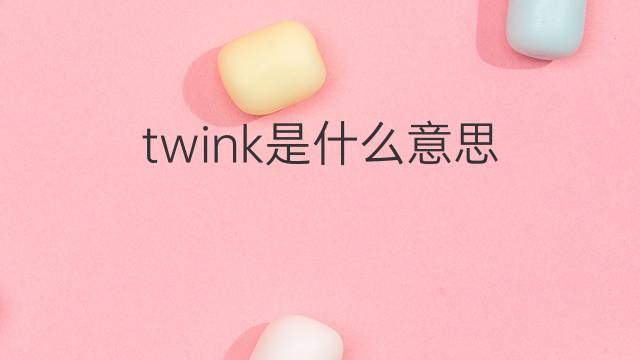 twink是什么意思 twink的翻译、读音、例句、中文解释