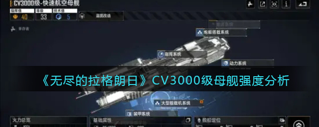 无尽的拉格朗日CV3000级_快速航空母舰怎么样_强度分析