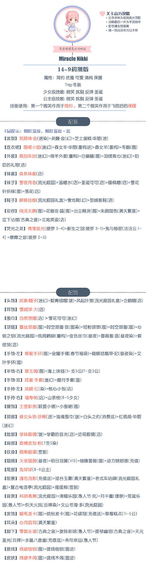 奇迹暖暖公主级14_9S攻略_奇迹暖暖公主级进入风谷森林S攻略