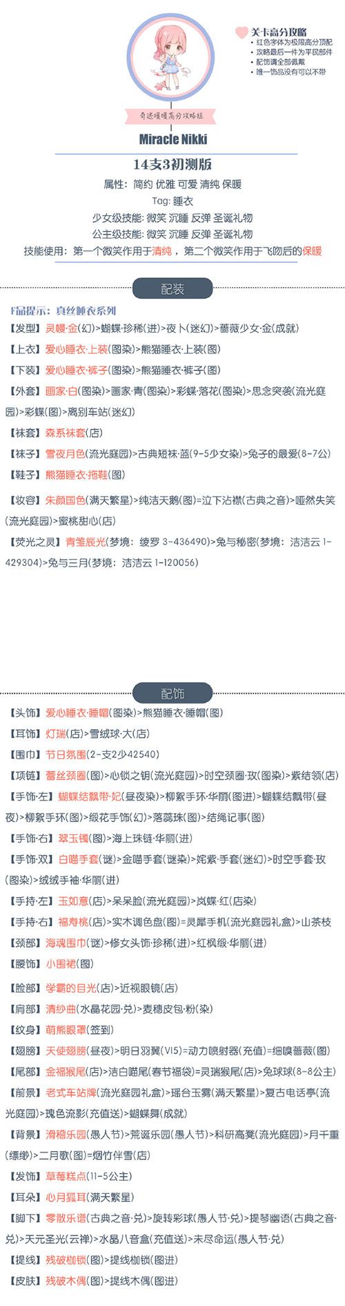 奇迹暖暖公主级14_支3S攻略_奇迹暖暖公主级荒原的夜晚S攻略