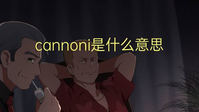 cannoni是什么意思 cannoni的翻译、读音、例句、中文解释