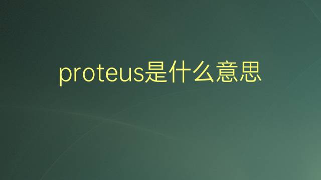 proteus是什么意思 proteus的翻译、读音、例句、中文解释