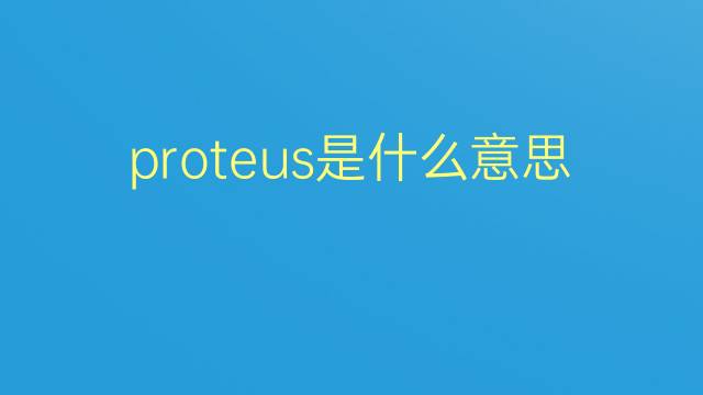 proteus是什么意思 proteus的翻译、读音、例句、中文解释