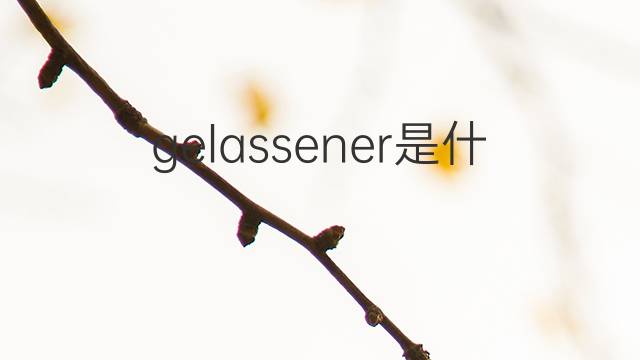 gelassener是什么意思 gelassener的翻译、读音、例句、中文解释