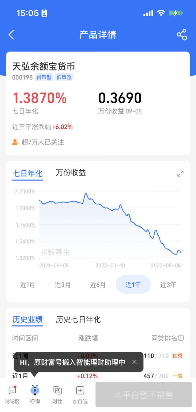 余额宝收益率多少（余额宝年化收益跌破1.4%）