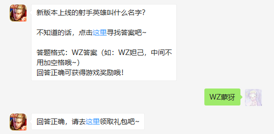 新版本上线的射手英雄叫什么名字_王者荣耀1月10日每日一题答案（图文）