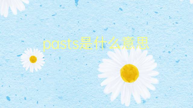 pasts是什么意思 pasts的翻译、读音、例句、中文解释