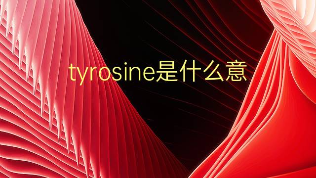 tyrosine是什么意思 tyrosine的翻译、读音、例句、中文解释