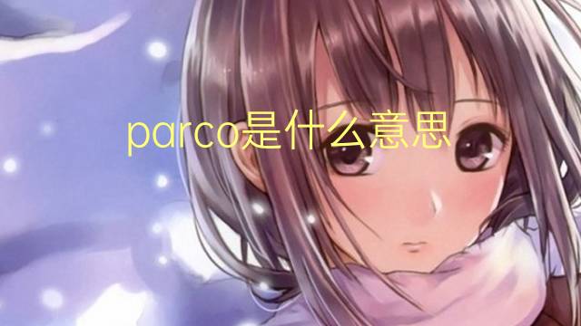 parco是什么意思 parco的翻译、读音、例句、中文解释