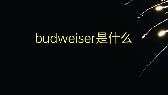 budweiser是什么意思 budweiser的翻译、读音、例句、中文解释