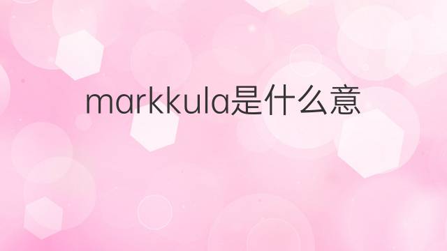 markkula是什么意思 markkula的翻译、读音、例句、中文解释