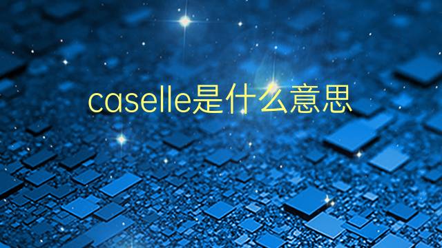 caselle是什么意思 caselle的翻译、读音、例句、中文解释