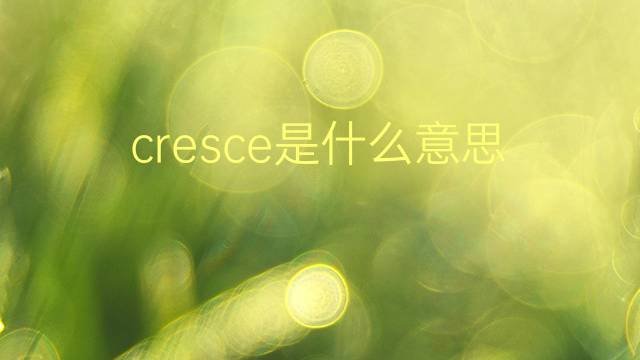 cresce是什么意思 cresce的翻译、读音、例句、中文解释